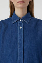 Chemise Dos Ouvert - Dark Blue - Femme