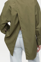 Chemise Dos Ouvert - Industrial Green - Femme