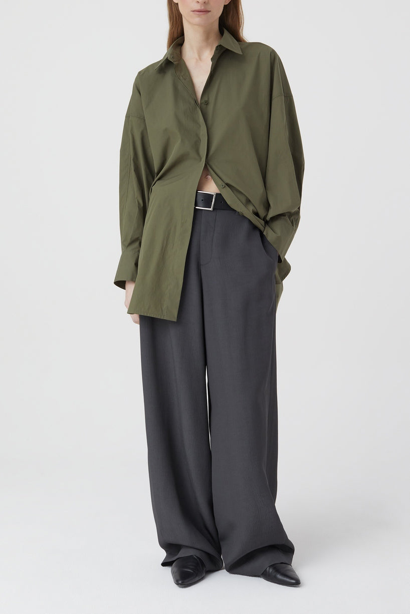 Chemise Dos Ouvert - Industrial Green - Femme
