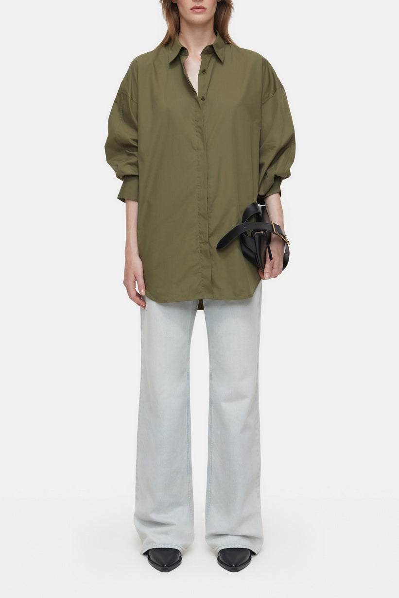 Chemise Dos Ouvert - Industrial Green - Femme