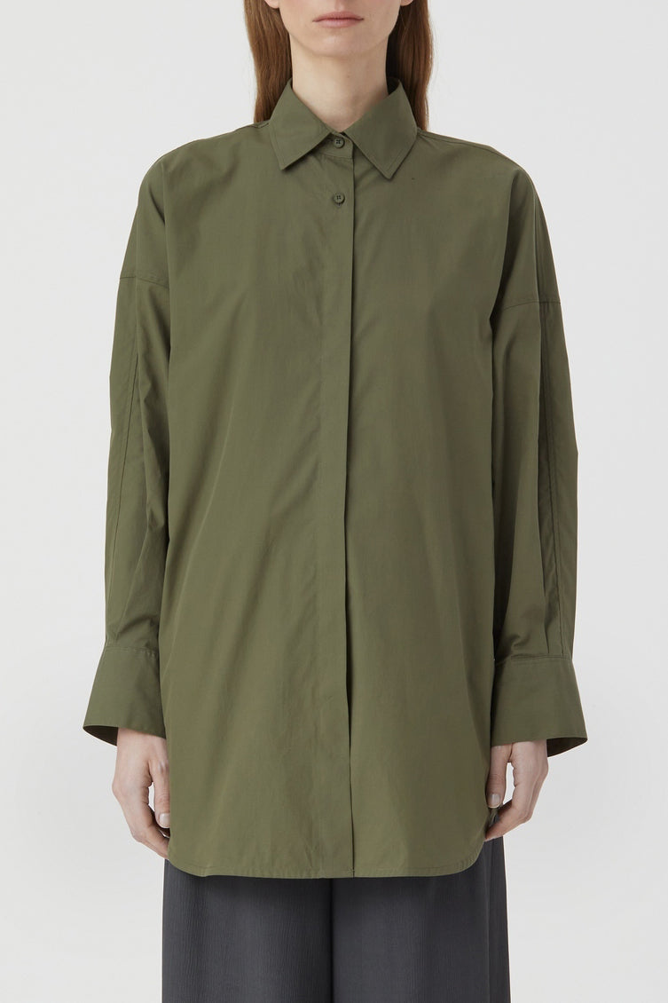 Chemise Dos Ouvert - Industrial Green - Femme