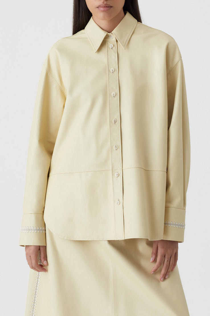 Chemise À Poignets Doubles - Elderflower - Femme