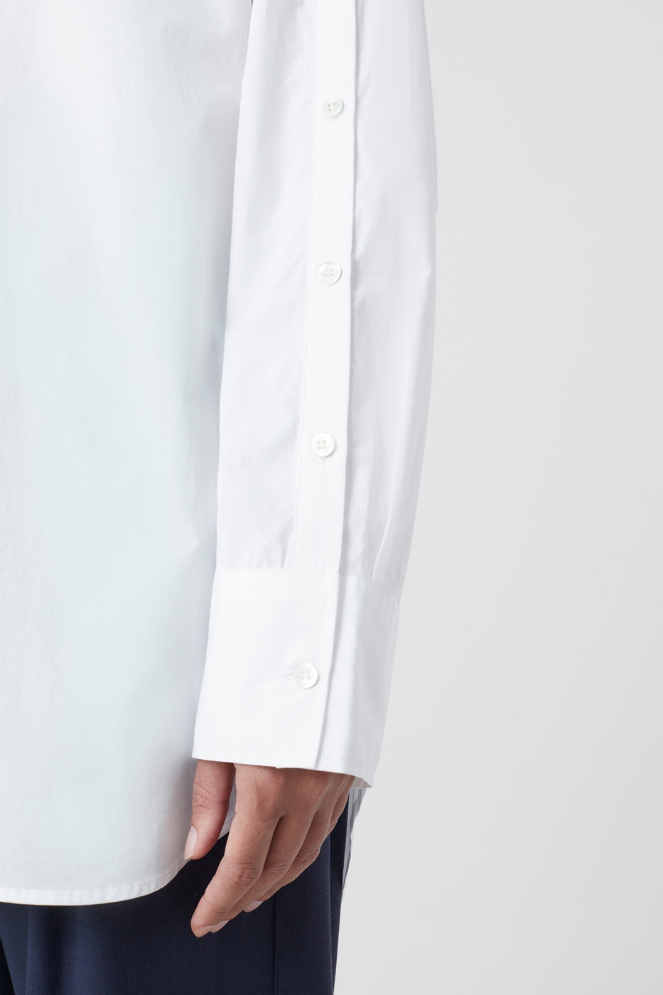 Chemise Avec Détail De Page De Couture - White - Femme