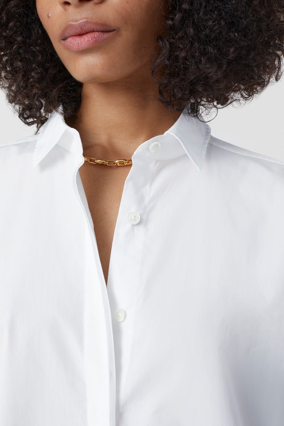 Chemise Avec Détail De Page De Couture - White - Femme