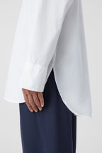 Chemise Avec Détail De Page De Couture - White - Femme