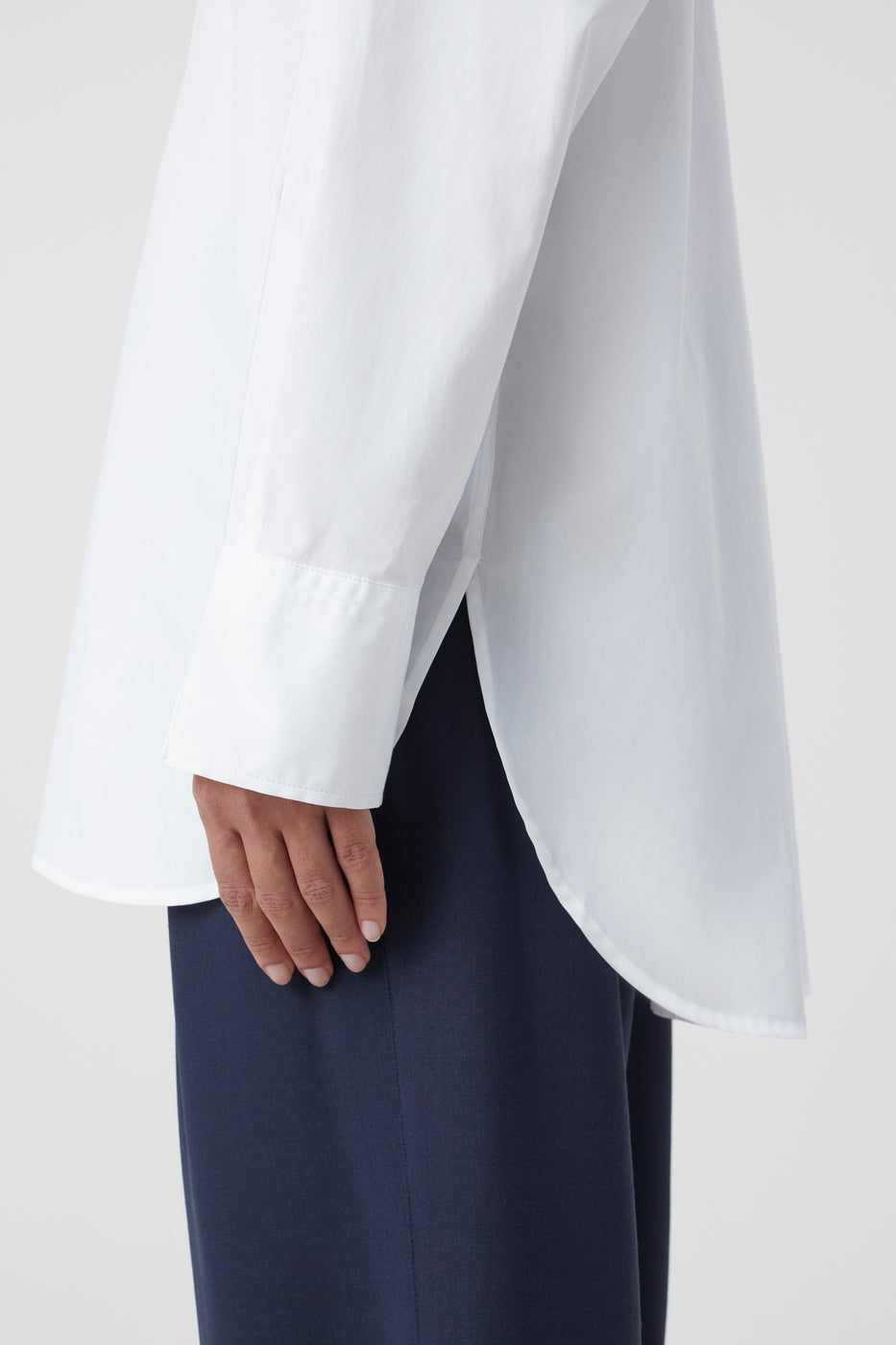 Chemise Avec Détail De Page De Couture - White - Femme