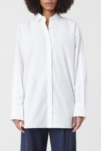 Chemise Avec Détail De Page De Couture - White - Femme