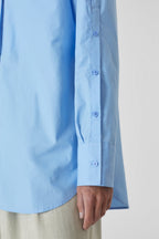 Chemise Avec Détail De Page De Couture - Sky Blue - Femme