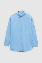 Chemise Avec Détail De Page De Couture - Sky Blue - Femme