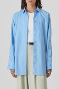 Chemise Avec Détail De Page De Couture - Sky Blue - Femme