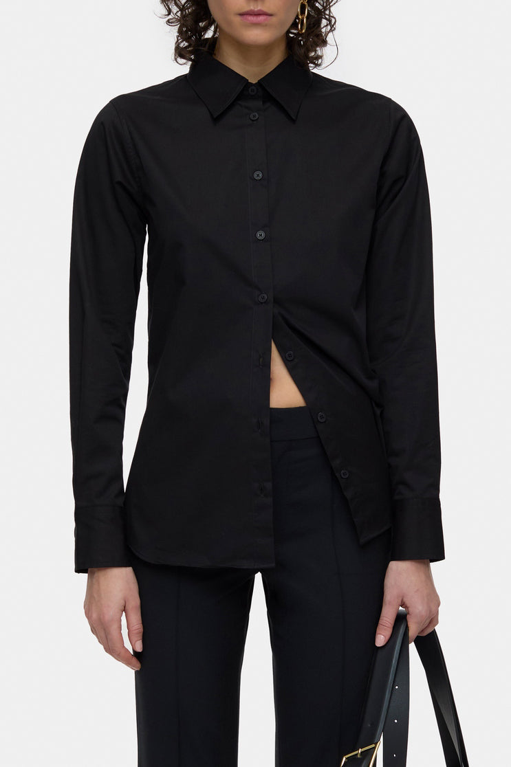 Chemise À La Taille - Black - Femme