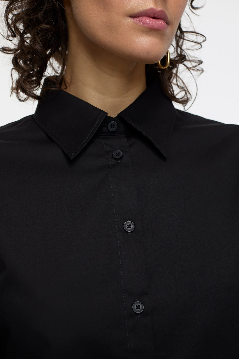Chemise À La Taille - Black - Femme