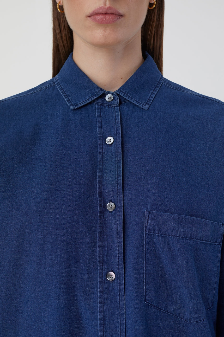 Chemise Basique - Dark Blue - Femme