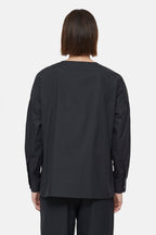 Chemise Sans Col - Black - Femme