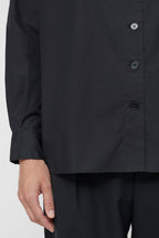 Chemise Sans Col - Black - Femme