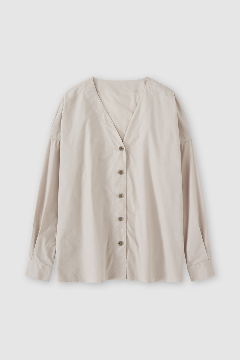Chemise Sans Col - Plaster Beige - Femme