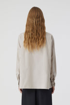 Chemise Sans Col - Plaster Beige - Femme