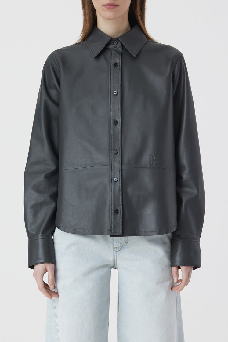 Chemise À Coupe Droite - Charcoal - Femme