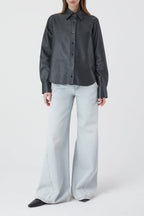 Chemise À Coupe Droite - Charcoal - Femme