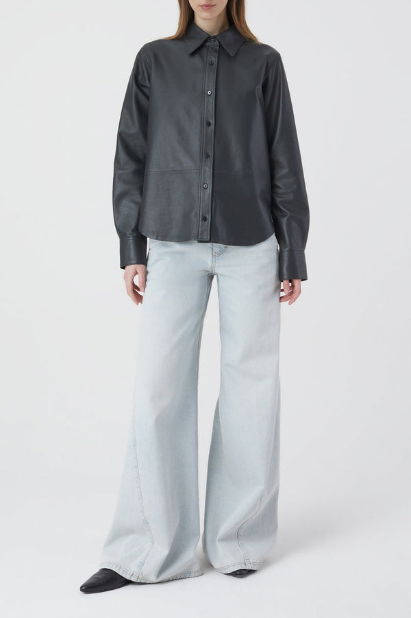 Chemise À Coupe Droite - Charcoal - Femme