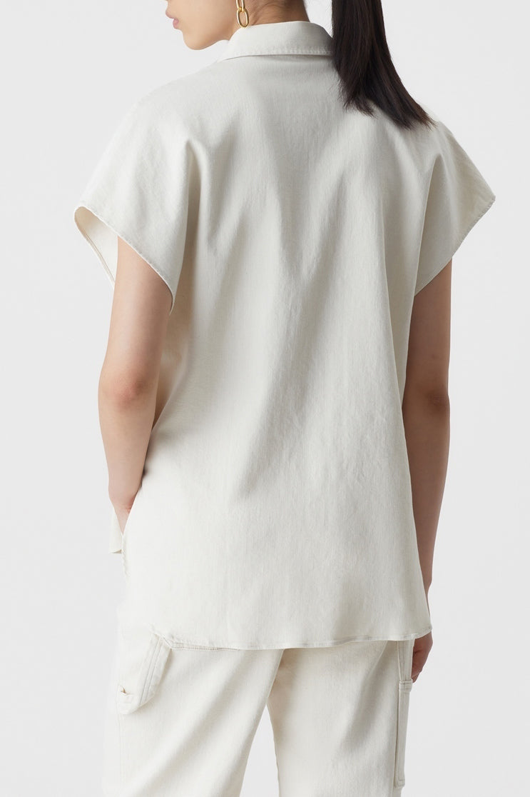 Chemise À Manche Courtes - Ecru - Femme
