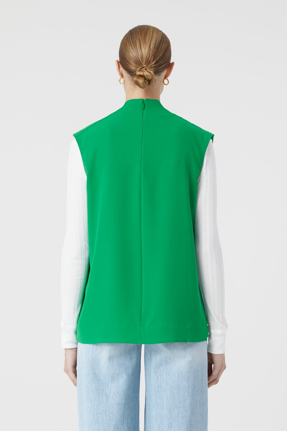 Haut À Col Montant - Green Patina - Femme
