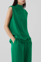 Haut À Col Montant - Green Patina - Femme