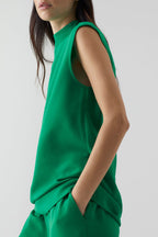 Haut À Col Montant - Green Patina - Femme