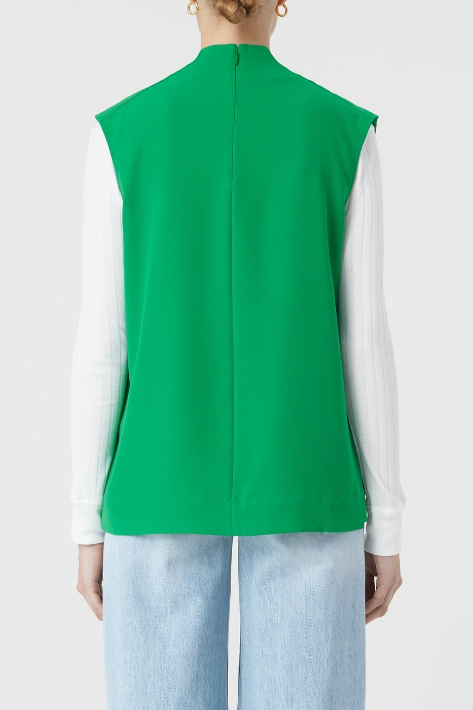 Haut À Col Montant - Green Patina - Femme