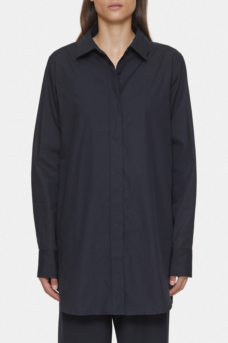 Chemise Longue Ajustée - Black - Femme