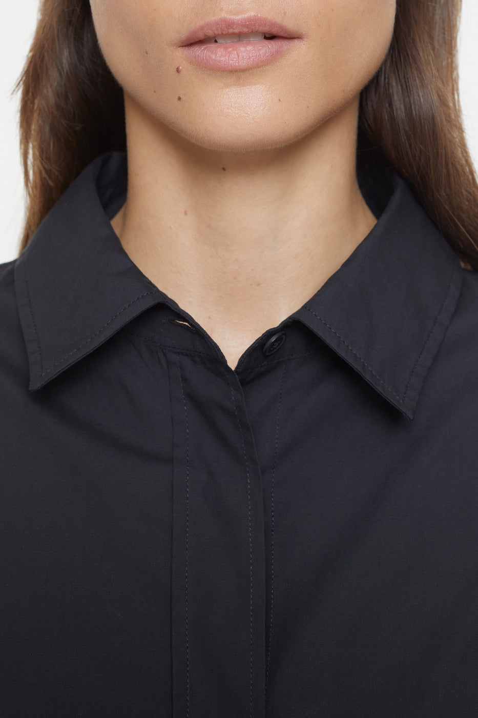 Chemise Longue Ajustée - Black - Femme
