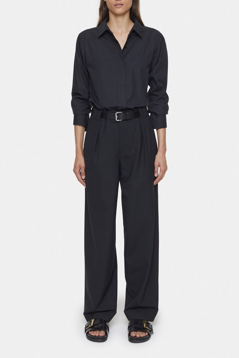 Chemise Longue Ajustée - Black - Femme