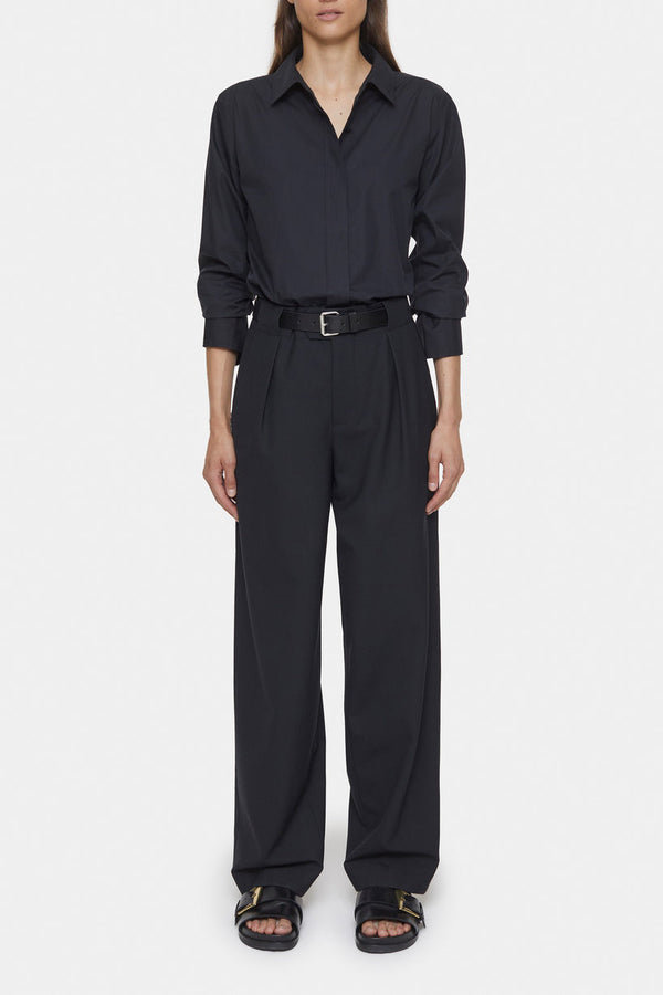 Chemise Longue Ajustée - Black - Femme