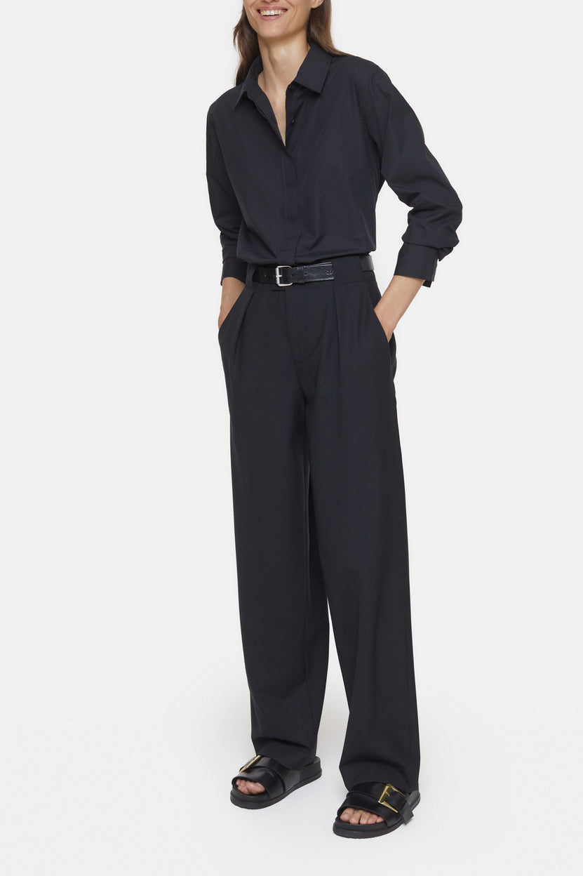 Chemise Longue Ajustée - Black - Femme