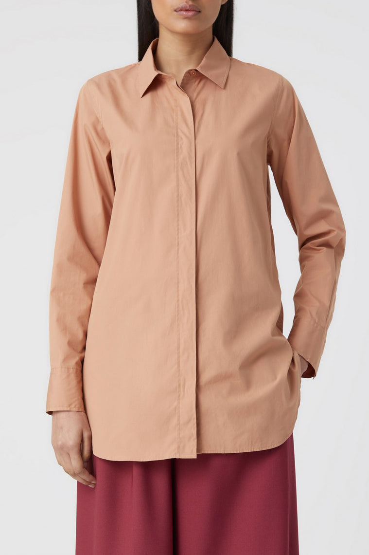Chemise Longue Ajustée - Dark Rosewood - Femme
