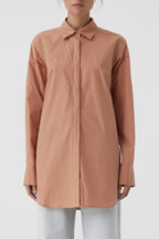 Chemise Longue Ajustée - Dark Rosewood - Femme