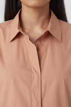 Chemise Longue Ajustée - Dark Rosewood - Femme