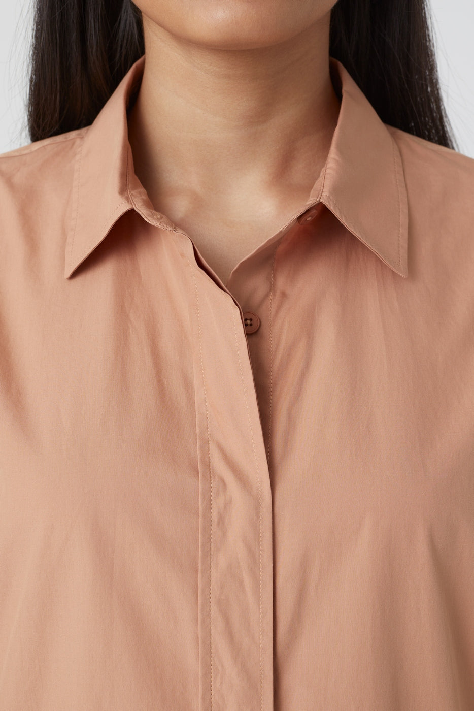 Chemise Longue Ajustée - Dark Rosewood - Femme