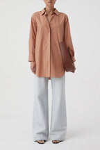 Chemise Longue Ajustée - Dark Rosewood - Femme