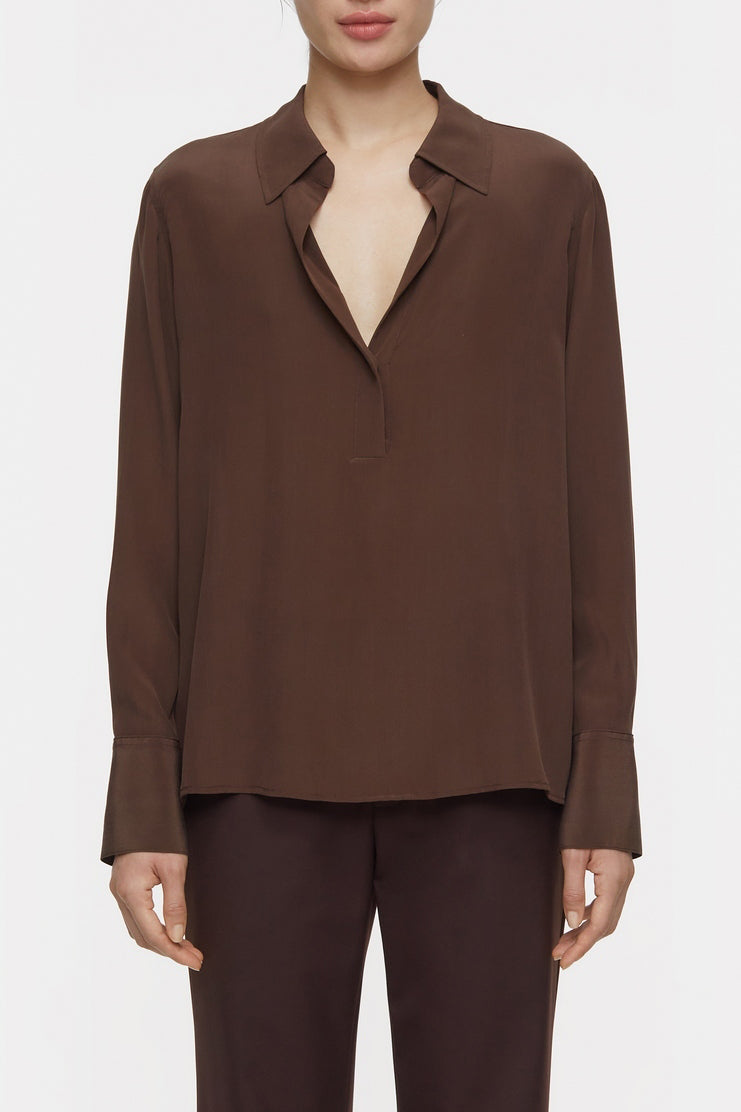 Tunique À Col Ouvert - Chilly Chocolate - Femme