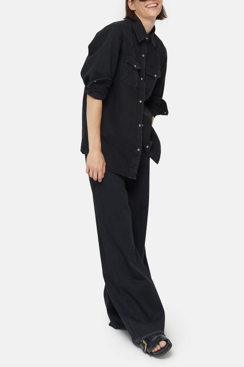 Chemise Western - Black/Black - Femme