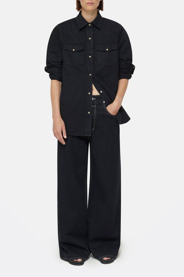 Chemise Western - Black/Black - Femme