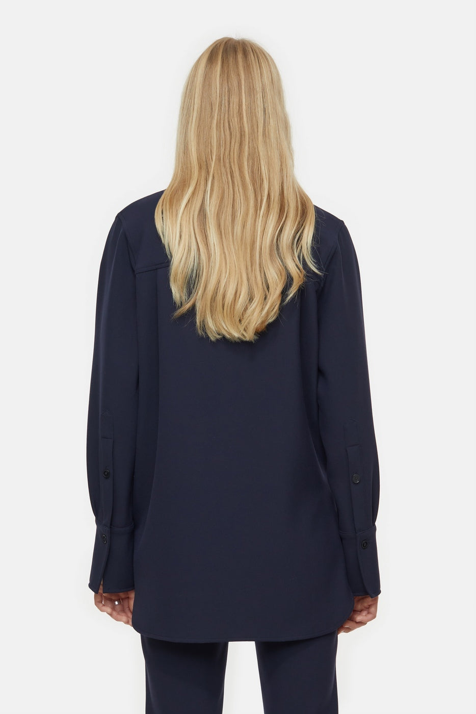 Chemise Basique À Plis - Dark Night - Femme
