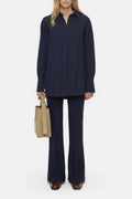 Chemise Basique À Plis - Dark Night - Femme