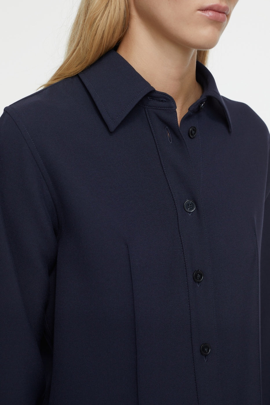 Chemise Basique À Plis - Dark Night - Femme