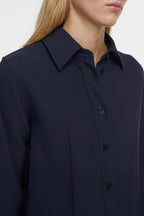 Chemise Basique À Plis - Dark Night - Femme