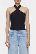 T-Shirts Halter Neck Top - Black - Femme