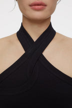 T-Shirts Halter Neck Top - Black - Femme