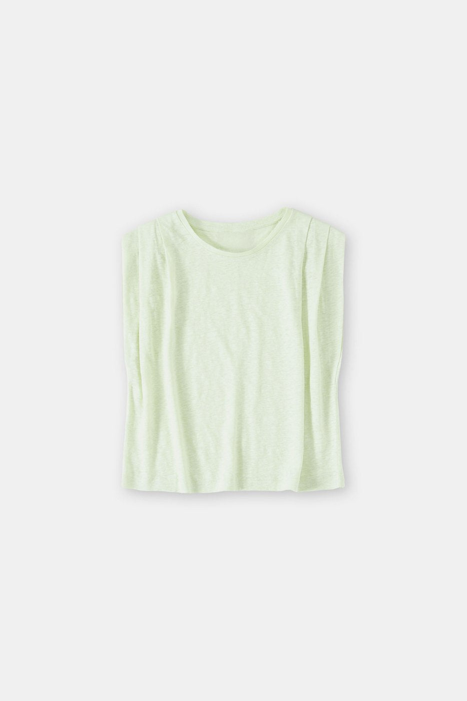 T-Shirts Pleated Sleeveless - Green Weed - Femme