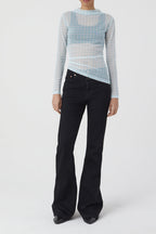 T-Shirts Straight Neck Longsleeve - Ivory - Femme
